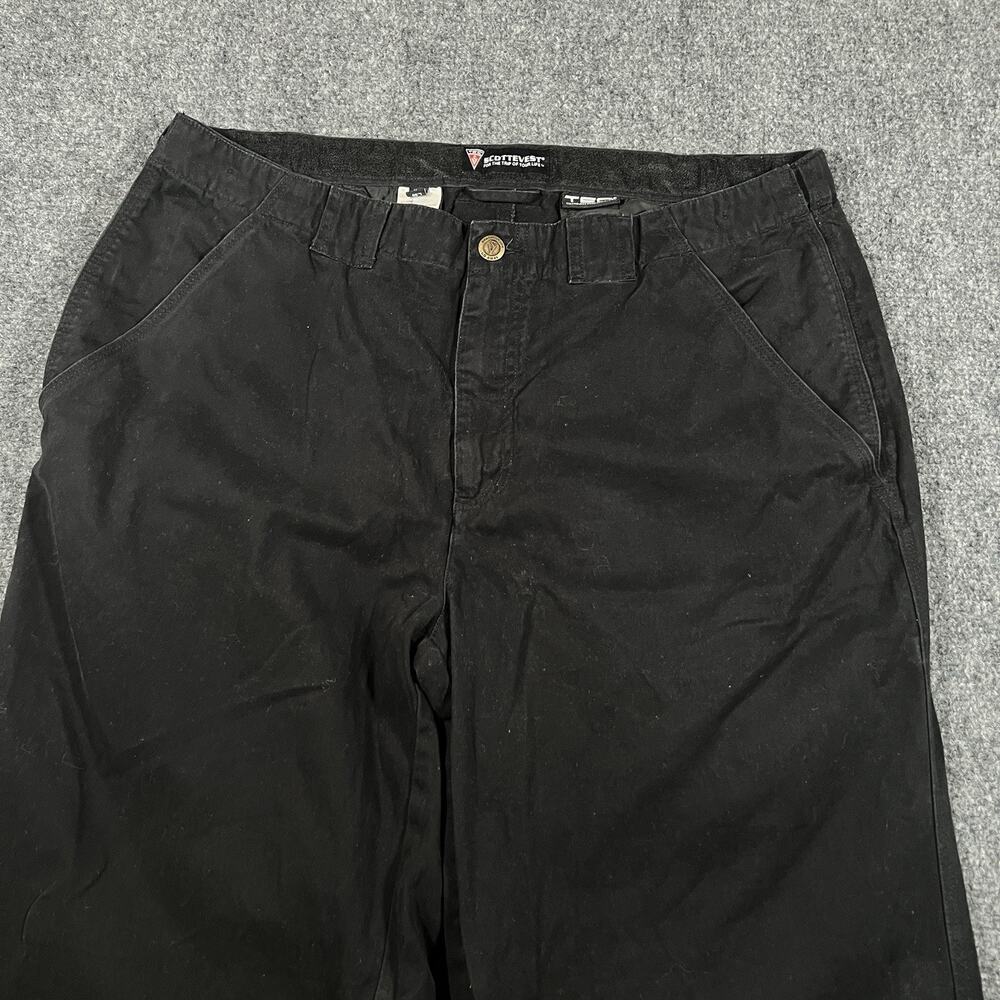 SCOTTeVEST Pants Mens 34x26.5 Tech Pockets Flex Cargo Canvas Utility Black